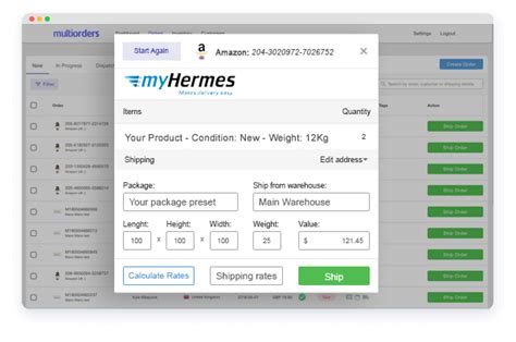 myHermes DE tracking packages and shipments 